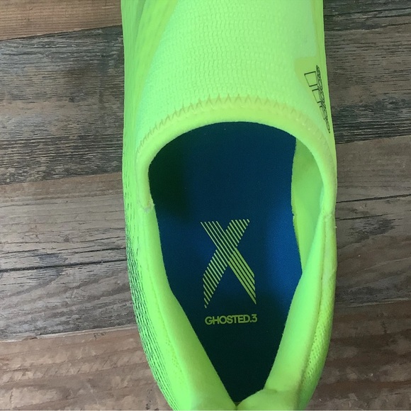 Mens Adidas X Ghosted.3 Laceless FG Size 11.5 Soccer Cleats Solar Yellow FW6969 - Picture 8 of 8
